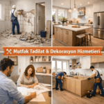 Mutfak tadilat ve dekorasyon hizmetleriyle modern, kullanışlı ve şık mutfaklar tasarlıyoruz. Anahtar teslim mutfak yenileme, kaliteli işçilik ve ücretsiz keşif.