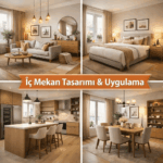 İç mekan tasarımı ve uygulama hizmetleriyle estetik, fonksiyonel ve modern yaşam alanları oluşturuyoruz. Anahtar teslim çözümler ve profesyonel yaklaşım.