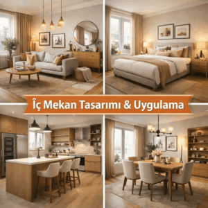 İç mekan tasarımı ve uygulama hizmetleriyle estetik, fonksiyonel ve modern yaşam alanları oluşturuyoruz. Anahtar teslim çözümler ve profesyonel yaklaşım.