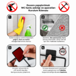 Yapışkanlı Duş ve Banyo Rafı