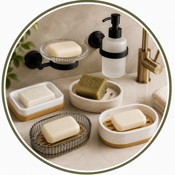 Sabunluk modelleri, sıvı ve katı banyo sabunlukları